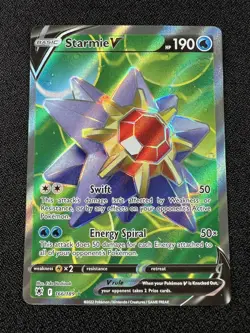 Pokemon TCG Starmie V (Full Art) Ultra Rare SWSH10: Astral Radiance 166/189 NM - Image 1