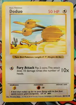 DODUO 48/102 SHADOWLESS Common Base Set WOTC 1999 Pokemon - PL - Image 1