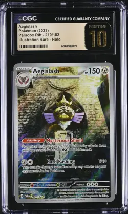 Aegislash #210/182 Illustration Rare CGC 10 2023 Pokemon Paradox Rift - Image 1