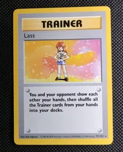 Lass Shadowless 75/102 Base Set Rare 1999 Pokemon Card - NM Near Mint - Image 1