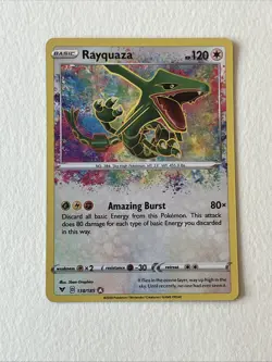 Pokemon TCG Rayquaza Vivid Voltage Holo Card 138/185 Rare Near Mint Condition - Image 1