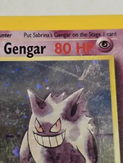 Pokemon TCG Sabrina's Gengar [Gym Heroes] Holo Rare Card # 14 - MP - Image 4