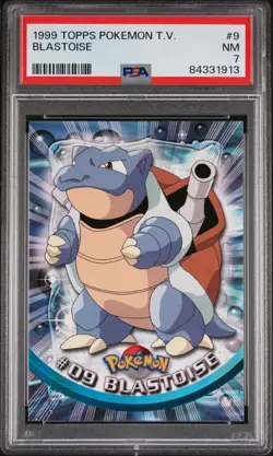 1999 Topps Pokemon TV 9 Blastoise - PSA 7 - Image 1