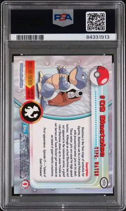 1999 Topps Pokemon TV 9 Blastoise - PSA 7 - Image 2