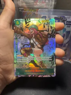 One Piece CCG Jewelry Bonney Secret Rare Foil Card #OP12-118 Manga Rare - Image 1