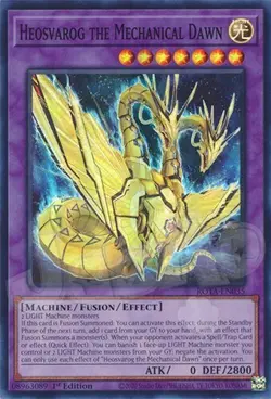 Yugioh Heosvarog the Mechanical Dawn 1st Edition Super Rare NM - Free Holo Card - Image 1