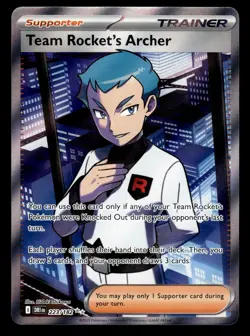 Team Rocket's Archer 223/182 Ultra Rare Destined Rivals Pokemon Card - Image 2
