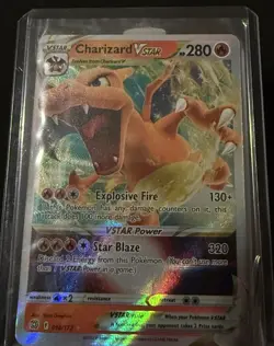 Pokemon TCG Charizard VSTAR Holo Card Brilliant Stars Ultra Rare 018/172 - Image 1