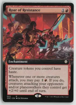 Roar of Resistance (Extended Art) LP 53 Commander: Phyrexia: All Will Be One MTG - Image 1