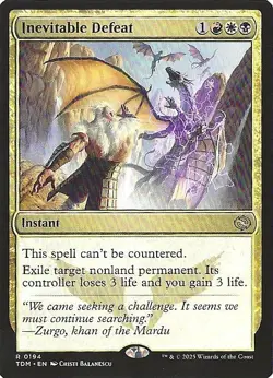 Inevitable Defeat rare #194 Tarkir Dragonstrom Magic the Gathering - Image 1