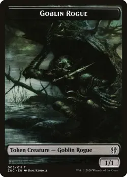 ( x4) Faerie Rogue Goblin Rogue 003/005 Double Sided Token Zendikar MTG NM - Image 2