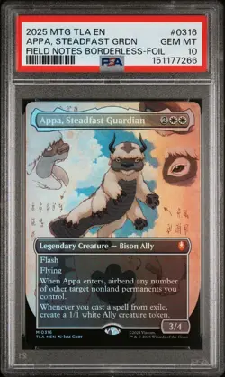 Appa, Steadfast Guardian (Borderless Foil) - #316 - Mythic - Avatar - PSA 10 - Image 2