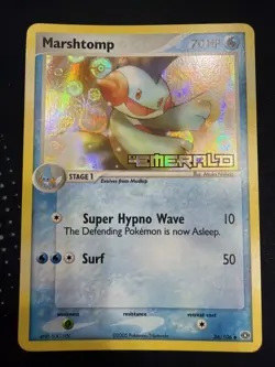 Pokemon EX Emerald Marshtomp Reverse Holo Card 36/106 TCG Holo LP - Image 1