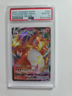 2020 Pokemon SWSH03 Darkness Ablaze #020/189 Charizard VMAX Holo PSA 10 - Image 1