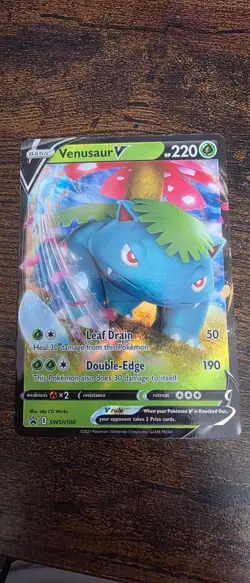 Venusaur V SWSH100 Holo Promo Sword & Shield Promo Pokemon Lightly Played - Image 1