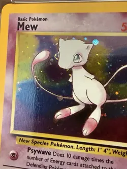 2000 POKEMON PROMO BLACK STAR POKEMON LEAGUE #9 MEW-HOLO PSA 9 W FACE SWIRL - Image 4