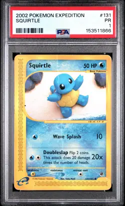 2002 POKEMON EXPEDITION #131 SQUIRTLE PSA 1 - Image 1