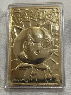 Jigglypuff 1999 Burger King Nintendo Pokemon 23K Gold Plated Trading Card - Image 1