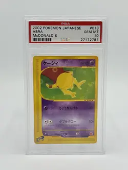 Pokemon Japanese McDonald's #013 Abra PSA 10 - Image 1