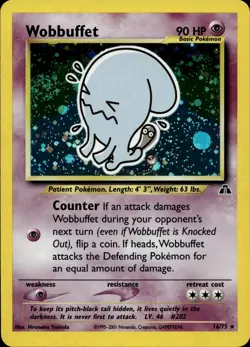 Wobbuffet 16/75 Holo Rare Neo Discovery Multi Item Discount LP - Image 1