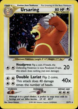 Ursaring 15/75 Holo Rare Neo Discovery Multi Item Discount LP - Image 1