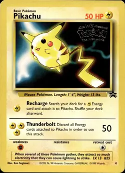 Pikachu 4 Promo Wizards Black Star Promos Multi Item Discount LP - Image 1