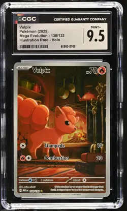 Vulpix 138/132 Illustration Rare Holo Mega Evolution Pokemon CGC 9.5 Mint+ - Image 1