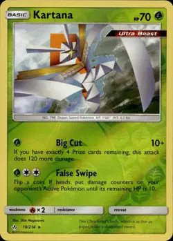 Kartana 19/214 Holo Rare Unbroken Bonds Reverse Holo Multi Item Discount NM - Image 1