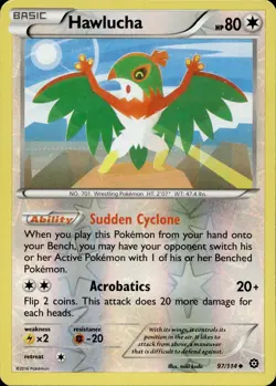 Hawlucha 97/114 Uncommon Steam Siege Reverse Holo Multi Item Discount NM - Image 1