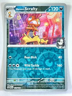 Marnie’s Scrafty 133/182 Reverse Holo Destined Rivals Pokemon TCG - Near Mint NM - Image 1