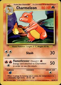 Charmeleon 24/102 Uncommon Base Set Multi Item Discount MP - Image 1