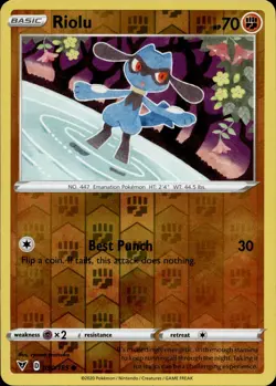 Riolu 090/185 Common Vivid Voltage Reverse Holo Multi Item Discount NM - Image 1