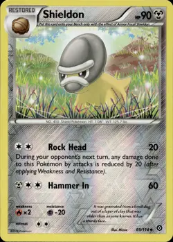 Shieldon 69/114 Uncommon Steam Siege Reverse Holo Multi Item Discount NM - Image 1
