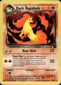 Dark Rapidash 44/82 Uncommon Team Rocket Multi Item Discount MP - Image 1