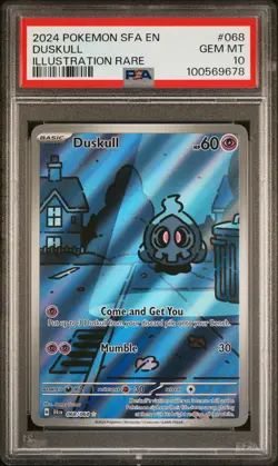2024 POKEMON SFA EN-SHROUDED FABLE ILLUSTRATION RARE #068 DUSKULL PSA 10 - Image 1