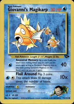 Giovanni's Magikarp 73/132 Common Gym Challenge Multi Item Discount MP - Image 1