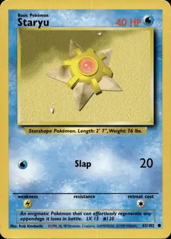 Staryu 65/102 Common Base Set Multi Item Discount MP - Image 1