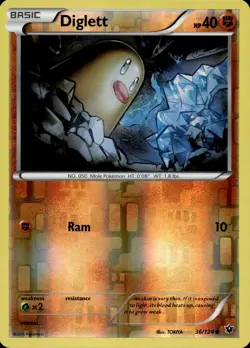 Diglett 36/124 Common Fates Collide Reverse Holo Multi Item Discount NM - Image 1