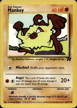 Mankey 61/82 Common Team Rocket Multi Item Discount MP - Image 1
