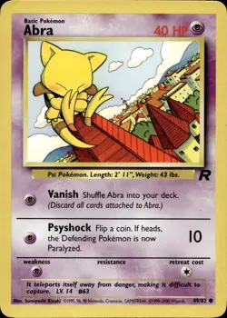 Abra 49/82 Common Team Rocket Multi Item Discount MP - Image 1