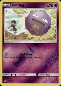 Koffing 73/214 Common Unbroken Bonds Reverse Holo Multi Item Discount NM - Image 1
