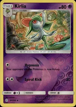 Kirlia 81/236 Uncommon Cosmic Eclipse Reverse Holo Multi Item Discount NM - Image 1