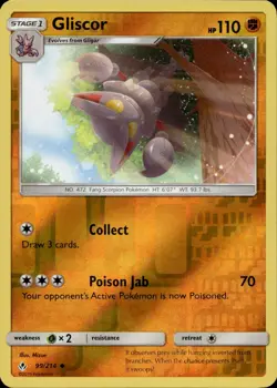 Gliscor 99/214 Uncommon Unbroken Bonds Reverse Holo Multi Item Discount NM - Image 1