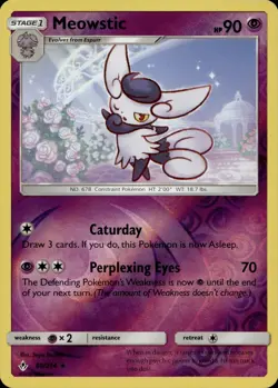 Meowstic 80/214 Rare Unbroken Bonds Reverse Holo Multi Item Discount NM - Image 1