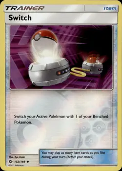Switch 132/149 Uncommon Sun & Moon Reverse Holo Multi Item Discount NM - Image 1