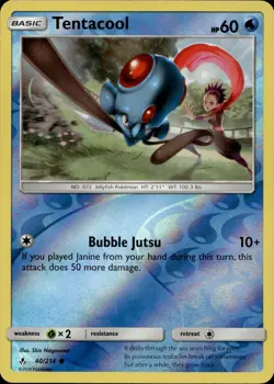 Tentacool 40/214 Common Unbroken Bonds Reverse Holo Multi Item Discount NM - Image 1