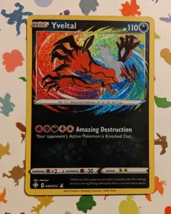 Pokemon TCG Yveltal 046/072 Amazing Rare Shining Fates Holo English 2021 - Image 1