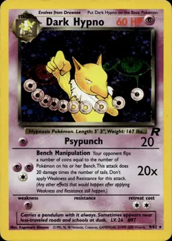 Dark Hypno 9/82 Holo Rare Team Rocket Multi Item Discount MP - Image 1