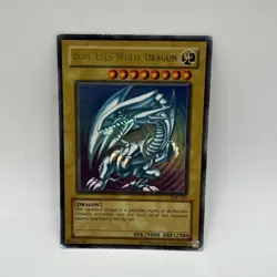 Blue-Eyes White Dragon SDK-001 HP Heavily Played Unlimited Kaiba Yugioh 2002 - Image 1
