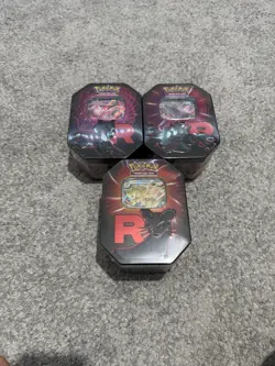 Pokemon TCG Team Rocket Tins Full Set of 3 - New & Sealed - Image 1
